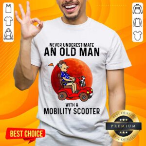Excited Old Man A Mobility Scooter 1 Shirt - Design By Handstee.com