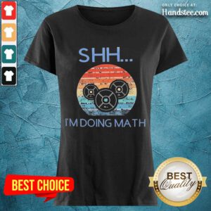 Excited Shh Im Doing Math Vintage Ladies Tee - Design By Handstee.com