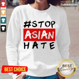 Excited Stop Asian Hate Overjoyed Long-Sleeved