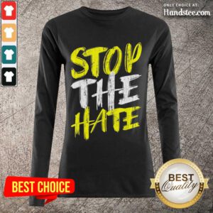 Excited Stop The Hate Asian Comfortable Long-Sleeved