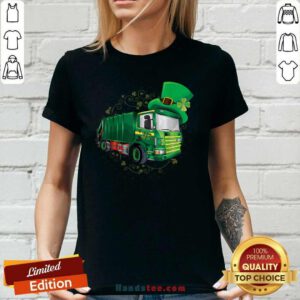 Garbage Truck Patricks Day Ladies Tee - Design by Handstee.com
