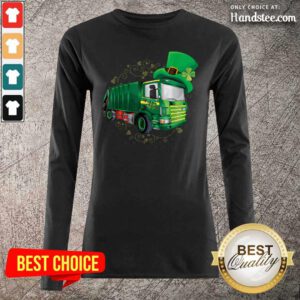 Garbage Truck Patricks Day Long-Sleeved - Design by Handstee.com