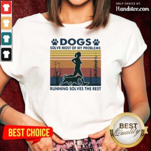 Good Dogs Solve Problems 3 Ladies Tee - Design by Handstee.com