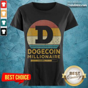 Great 1 Dogecoin Millionaire Vintage Ladies Tee - Design By Handstee.com