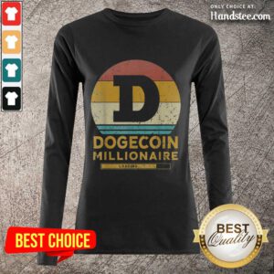Great 1 Dogecoin Millionaire Vintage Long-Sleeved - Design By Handstee.com
