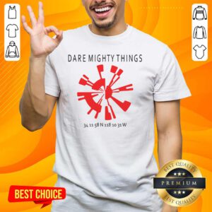 Great 15 Dare Mighty Things Shirt - Design by Handstee.com