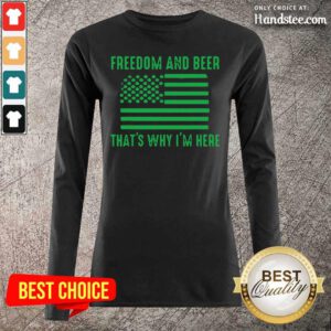 Great 5 Freedom Beer St Patricks Long Sleeved - Design by Handstee.com