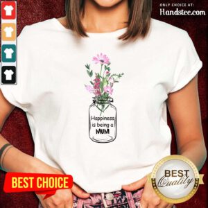 Happiness Is Being A Mum Ladies Tee - Design by Handstee.com