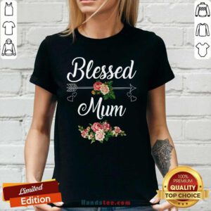 Happy Blessed Mum Flower Mother Ladies Tee - Design by Handstee.com