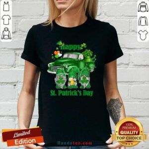 Happy Gnomes 19 St Patricks Day Ladies Tee - Design by Handstee.com
