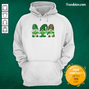 Happy St Patricks Day Three Gnomes Hoodie - Design by Handstee.com
