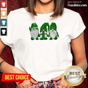 Happy Three Gnomes St Patricks Ladies Tee - Design by Handstee.com