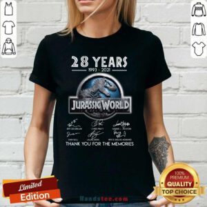 Hot 28 Years 1993 2021 Jurassic World Ladies Tee - Design by Handstee.com