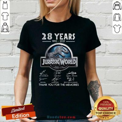 Hot 28 Years 1993 2021 Jurassic World Ladies Tee - Design by Handstee.com