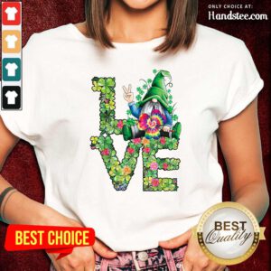 Love Hippie Gnome 8 St Patricks Ladies Tee - Design by Handstee.com