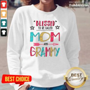 Nice Blessed 2 Grammy Mother Long Sleeved - Design by Handstee.com