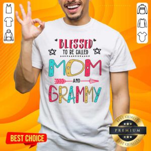 Nice Blessed 2 Grammy Mother Shirt - Design by Handstee.com