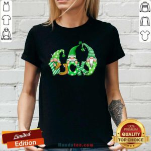 Nice St Patricks 89 Lucky Lucky Gnome Ladies Tee - Design by Handstee.com