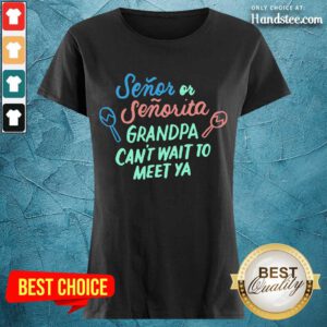Overjoyed Grandpa To Be Gender Reveal 9 Ladies Tee - Design By Handstee.com