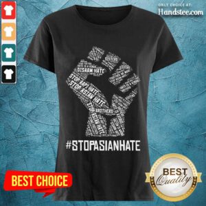 Positive Stop Asian Hate Hand Brothers Ladies Tee