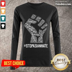 Positive Stop Asian Hate Hand Brothers Long-Sleeved