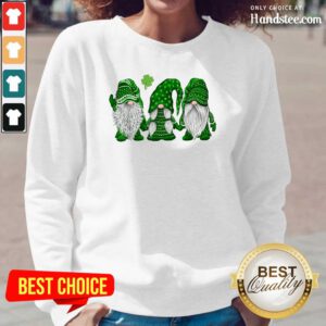 Pretty St Patricks Day Three Gnomes Long-Sleeved - Design by Handstee.com