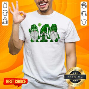 Pretty St Patricks Day Three Gnomes Shirt - Design by Handstee.com