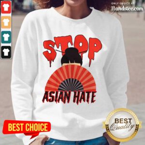 Relaxed Stop Asian Hate Japanese Girl Long-Sleeved