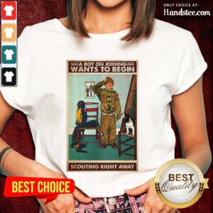 Surprised A Boy Joining Wants Scouting Ladies Tee