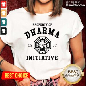 Surprised Dharma 1977 Initiative Ladies Tee