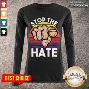 Terrific Stop Asian Hate Hand Vintage Long-Sleeved