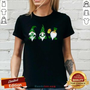 Hot 3 Gnomes Happy Patricks Beer Ladies Tee - Design by Handstee.com