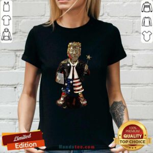 Top 3 Golden Trump Statue Ladies Tee - Design by Handstee.com