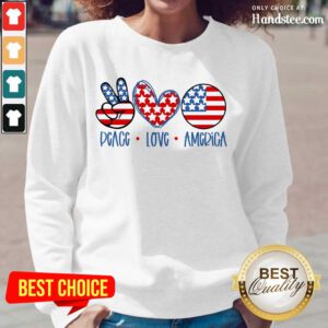 Confident Peace Love America Long-Sleeved