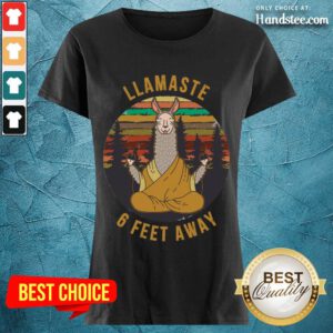 Delighted Llamaste 6 Feet Away Vintage Ladies Tee