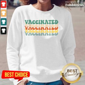 Delighted Vaccinated 2021 Vintage Long-Sleeved