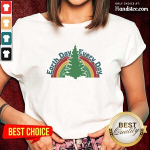Ecstatic Earth Day Every Day Rainbow Ladies Tee
