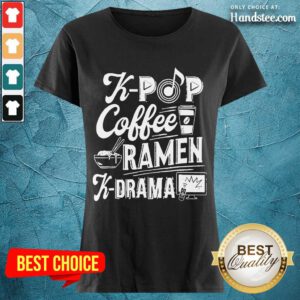 Ecstatic Kpop Coffee Ramen Kdrama Korean Ladies Tee