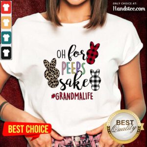 Ecstatic Rabbit Oh For The Sake Grandma Life Ladies Tee