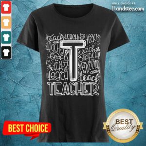 Enthusiastic Teacher Typography 2021 Ladies Tee