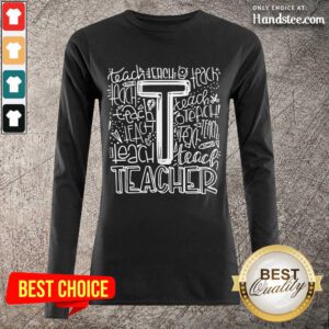 Enthusiastic Teacher Typography 2021 Long-Sleeved