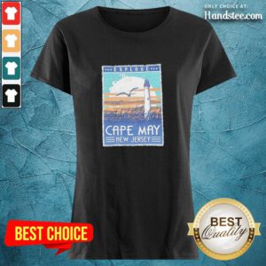Funny Explore Cape May New Jersey Lighthouse Poster Ladies Tee