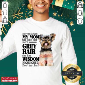 Funny Yorkshire My Mom Grey Hair Wisdom Highlights American Flag Sweater