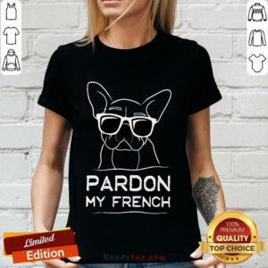 Happy Pardon My French Bulldog V-neck