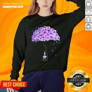 Never Give Up Umbrella Rose Lupus Awareness Sweater