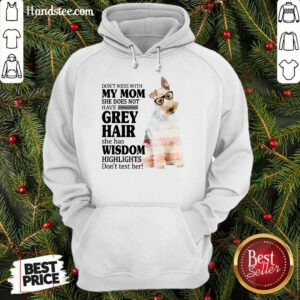 Premium Wire Fox My Mom Grey Hair Wisdom Highlights American Flag Hoodie