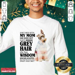 Premium Wire Fox My Mom Grey Hair Wisdom Highlights American Flag Sweater