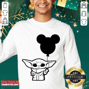 Star Wars Baby Yoda Holding Balloon Mickey Mouse Sweater