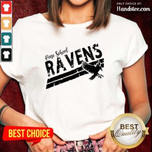 Surprised Rine School Ravens Eagle Ladies Tee