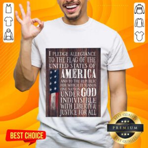 Top American Flag One Nation Under God Indivisible Shirt